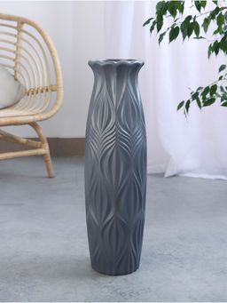 Ваза для цветов напольная «Криспин», 59×15 см, керамика, серая