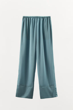 SATIN PYJAMA-STYLE TROUSERS - Zara фото 10