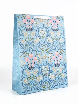 Пакет ламинированный Цветы, глиттер, 32.5?12.5?44.5 см