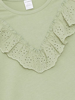 Bisiklet Yaka K?sa Kollu Basic K?z Bebek Ti??rt