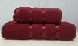 Комплект полотенец (подарочная упаковка) Gulcan SWAN 2 шт. (50x90, 70x140) БОРДОВЫЙ