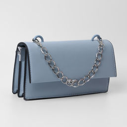 Цена за 4 шт. Цепочка для сумки, с карабинами, металлическая, плоская, 19×15 мм, 30 см, цвет серебряный