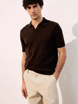 Джемпер поло из смесового хлопка / Zarina  фото 7