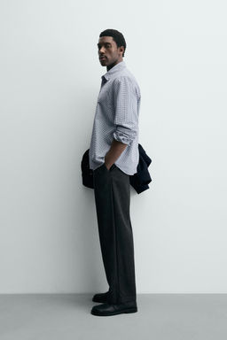 TEXTURED CHECK SHIRT - Zara фото 3