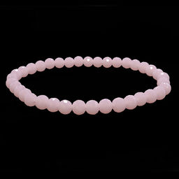 Браслет из камня с огранкой Розовый кварц привлекает любовь, оживляет оставшие чувства 6мм