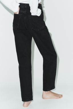 JEANS TRF MOM FIT TIRO ALTO / Negro - Zara фото 5