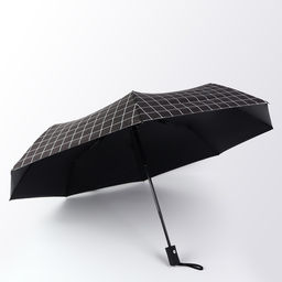 Зонт автоматический Carbriet, ветроустойчивый, 3 сложения, 8 спиц, R=48/55 см, d=96 см, чёрный