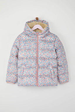 Cok Renkli Kal?n Kapusonlu Regular K?z Cocuk Mont TKDAW26MO00009 - Trendyolmilla фото 10