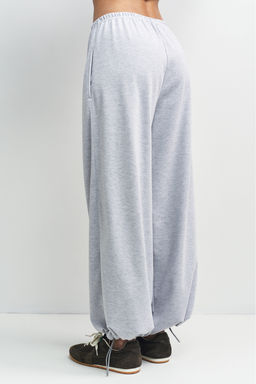 Брюки хлопковые на кулиске Серый меланж - Erist store фото 4