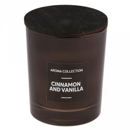 Свеча Incense д7см, h9см, ароматическая Cinnamon and Vanilla, в стеклянном стакане, время горения 32 часа (Россия) - Домашняя мода фото 2