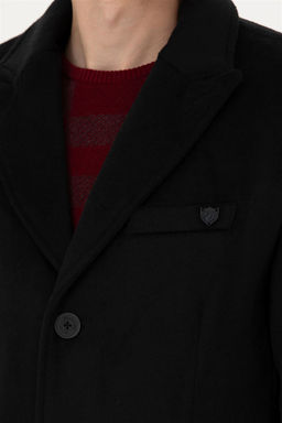 U. S. Polo Assn / Мужское черное пальто с тиснением - U.s. polo assn фото 14