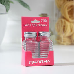 Набор для специй из стекла Доляна Кафе, 2 предмета: солонка, перечница 100 мл  фото 8