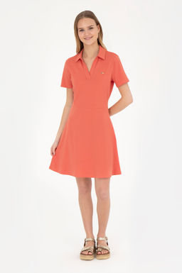 Женское пудровое трикотажное платье - U.s. polo assn фото 10