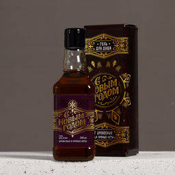 Гель для душа виски мужской С Новым Годом!, 250 мл, аромат древесный с пряными нотами, Чистое счастье фото 2