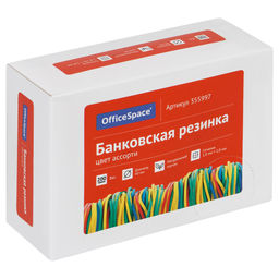Резинки для денег 200гр, d=60мм натур. каучук, цветные OfficeSpace (355997) в коробке