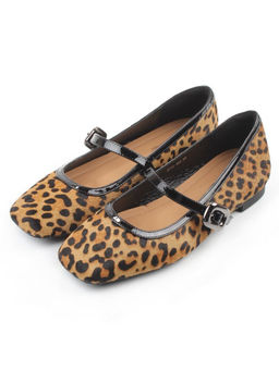 06-H11A-15Y BROWN/LEOPARD Туфли женские (натуральная кожа с ворсом)