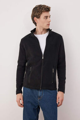 Siyah Regular/Normal Kesim Fermuarl? Polar Sweatshirt TMNAW26SW00063