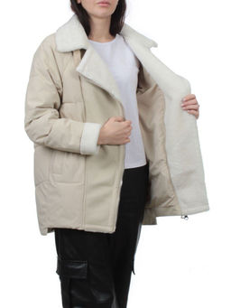 S24-263 BEIGE Куртка демисезонная женская (100 гр. холлофайбер) - Fashion фото 7