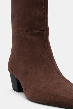 COWBOY SPLIT SUEDE BOOTS - Zara фото 7