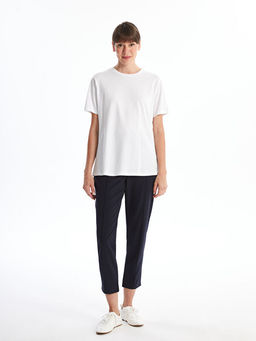 Bisiklet Yaka D?z K?sa Kollu Kad?n Ti??rt