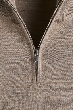 Jersey en lana merino con cremallera Regular Fit - H&m фото 7