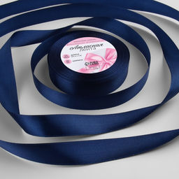 Цена за 5 шт. Лента атласная, 20 мм, 23±1 м, синяя №120