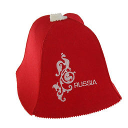 Шапка для бани Russia красная - Добропаровъ фото 3