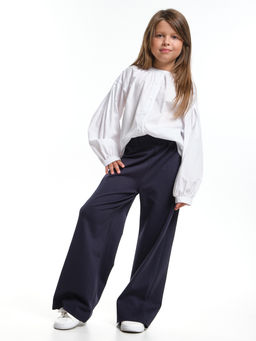 Нарядная блузка в школу UD 7980 голубой - Mini maxi фото 9