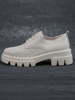 03-HY11-1D LT. BEIGE Полуботинки женские (натуральная кожа)