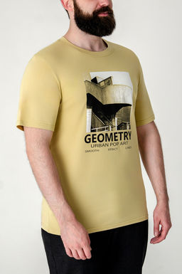 Арт. 614-149 Футболка мужская 48-56 (5 шт) Цвет:горчичный