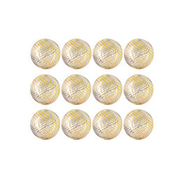 Бусина стеклянная Zlatka DBT-01 16 мм 12 шт в пластиковой упаковке СК/Распродажа №04 желтый/коричн./оранж