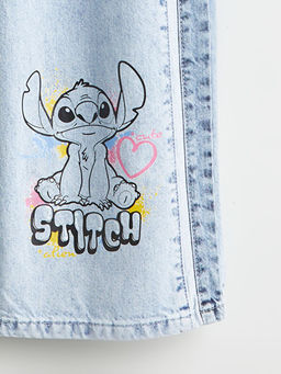 Wideleg Stitch Bask?l? K?z ?ocuk Jean Pantolon