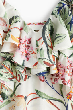 Vestido de volantes con hombros cut-out - H&m фото 2