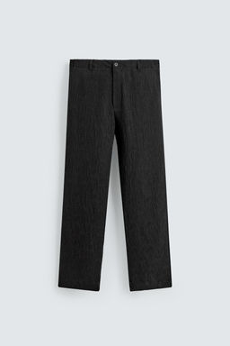 REGULAR FIT TROUSERS WITH IRREGULAR TEXTURE - Zara фото 7