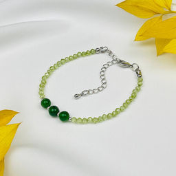 Браслет из Хризолита и Хромдиопсида - Радуга самоцветов фото 2