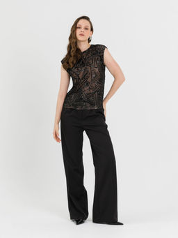 Блузка из сетки с пайетками Новый год - Stilla фото 9