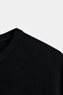 CAMISETA R?STICA MANGA TRES CUARTOS / Carb?n - Zara фото 7