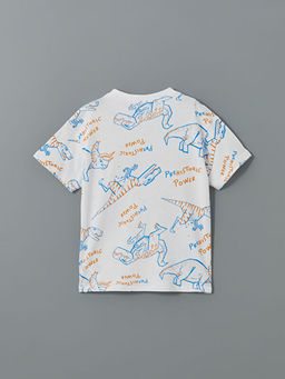 Bisiklet Yaka Bask?l? Erkek ?ocuk Ti??rt