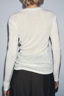 LONG SLEEVE T-SHIRT - Zara фото 3