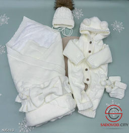 Вязанный набор на выписку 5 предметов - Bruno фото 2