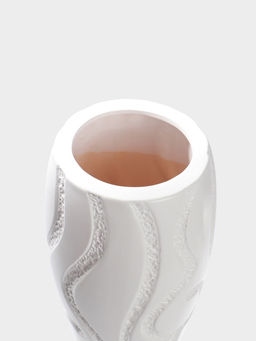 Ваза напольная керамика "Висент" 56х13 см, белый