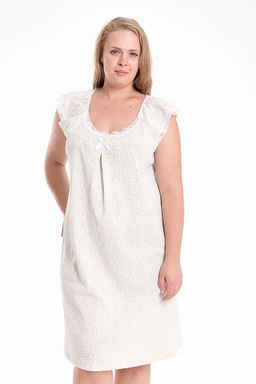 Сорочка М325405бб бежевый/белый - Елена фото 5