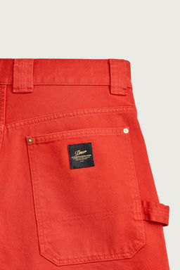 BERMUDA RELAXED FIT ALGOD?N / Blanco / Rojo - Zara фото 9