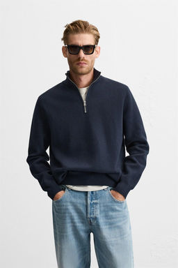 HIGH NECK QUARTER-ZIP SWEATER - Zara фото 2