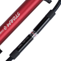 Насос для велосипеда ручной COMIRON STORM, алюминиевый цилиндр стальная складная ножка ручка и основание литой пластик Presta-Schrader, 11 бар /уп 50/ - Галеонтрейд фото 11