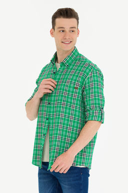 U. S. Polo Assn Мужская зеленая рубашка Lumberjack