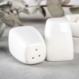 Цена за 2 шт. Набор для специй Wilmax Ilona, 2 предмета: солонка 60 мл, перечница 60 мл, фарфор, белый