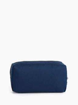 Косметичка дорожная на молнии, объёмная, маленькая, синяя