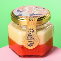 Мёд кремовый 8 марта с клубникой и хлопком, 120 г - Фабрика счастья фото 3