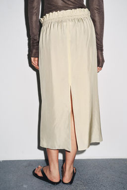 ZW COLLECTION MIDI SKIRT WITH DRAWSTRINGS - Zara фото 3